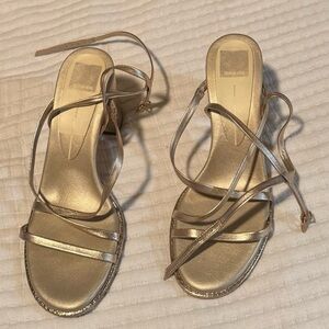 Dolce Vita Metallic Gold Strappy Evening Heels
